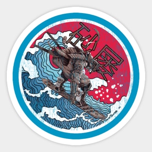 Great Surf Samurai Off Kanagawa Sticker